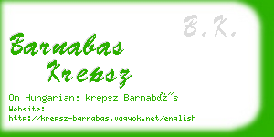 barnabas krepsz business card